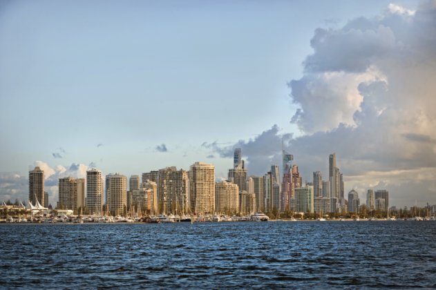 ブリスベンの高層ビル群風景