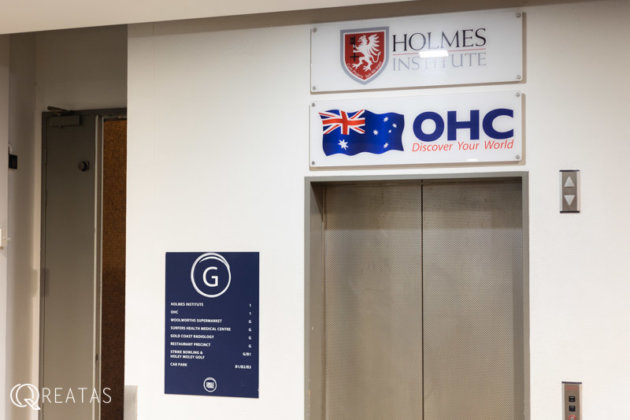 OHCゴールドコースト校のエレベーター