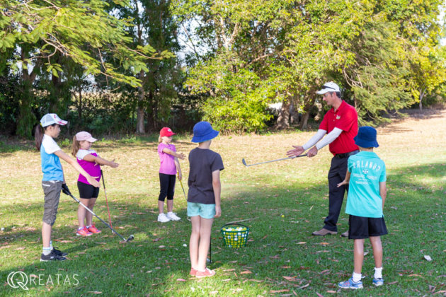 クリエイタスのゴルフ留学レッスン風景